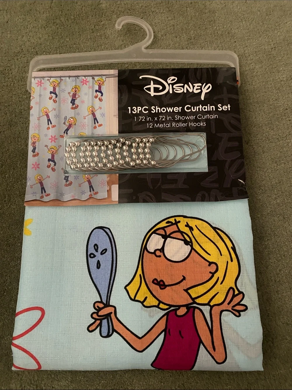 NWT Disney Lizzie McGuire Shower Curtain with Hooks